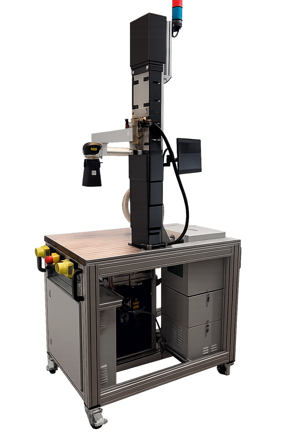 WI Automtisierungstechnik GmbH - Industrielle Automatisierung - Bei dieser Industriemaschine handelt es sich um eine Telesis ProMed™ Lasermarkierungsanlage, die speziell für hochpräzise Markierungen an Teilen von Medizinprodukten entwickelt wurde.